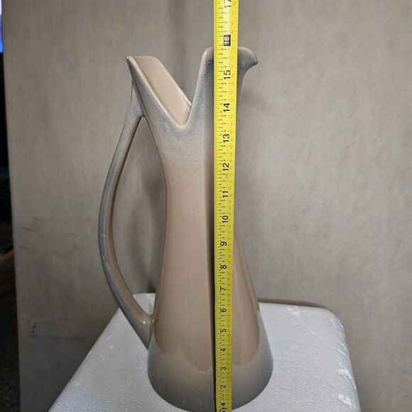 Royal Haeger Mid Century Modern Tall Ewer Vase Pitcher Ombre Drip Glaze Unique - Picture 9 of 14